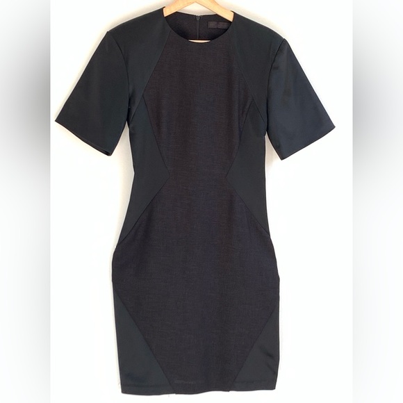 Sally Lapointe black midi dress .Size 6 .Pencil Dress new  with tag . - Picture 10 of 10